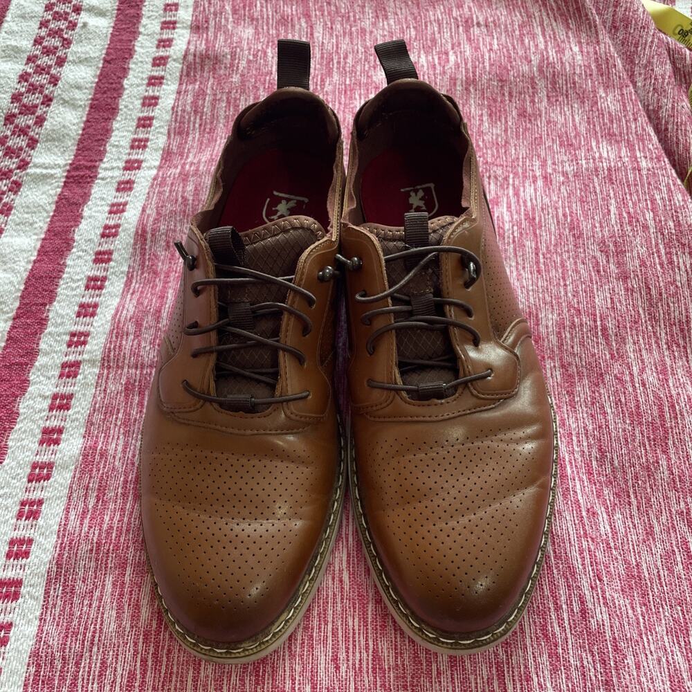 Stacy Adams Sync Plain Toe Elastic Lace-Up Dress Shoes Size 6M